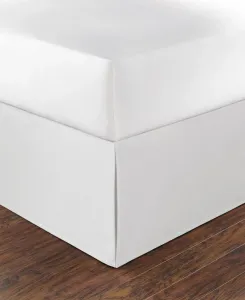 Однотонная юбка для кровати с разрезом по углам, размер King Nautica, белый