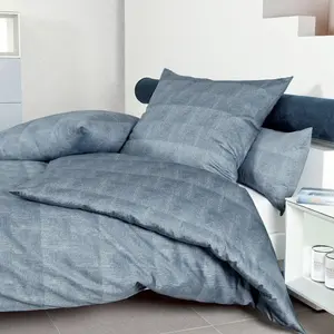 Постельное белье Janine Mako-Satin Messina Blue 43075-02, 100% хлопок, размер: 135x200 см + 80x80 см Original Janine