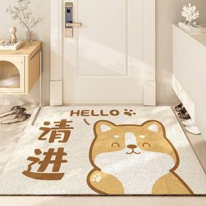 Dajiang Ковер 80х150 см для прихожей в мультяшном стиле, грязеотталкивающий, износостойкий