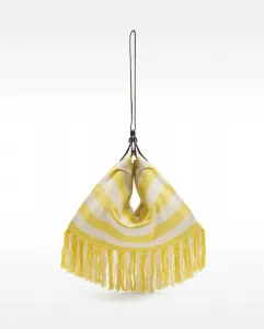 Сумка для вечеринки с бахромой и полосатым принтом на молнии Parfois, желтый