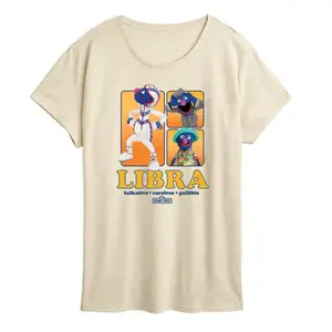 Женская футболка с принтом «Улица Сезам» и «Гровер Либра» Licensed Character, бежевый