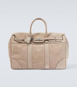 Сумка-дуэль из замши Brunello Cucinelli, Ossido