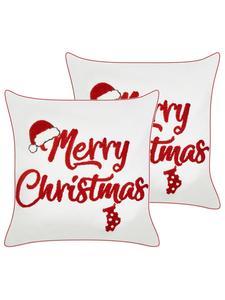 Beliani Комплект из 2 декоративных подушек PIZZELLE в бело-красном цвете