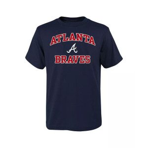 Темно-синяя футболка Big Boys Atlanta Braves Heart and Soul Fanatics, синий