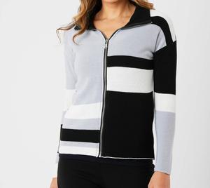 Куртка на молнии с цветными блоками, цвет черный/мульти Angel Apparel, черный/мультиколор