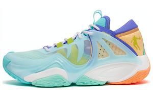 Скользоустойчивые износостойкие низкие баскетбольные кроссовки мужские Misty Blue Paisley Purple QIAODAN, Misty Blue/Paisley Purple