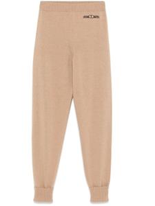 TWINSET спортивные брюки с вышитым логотипом, коричневый