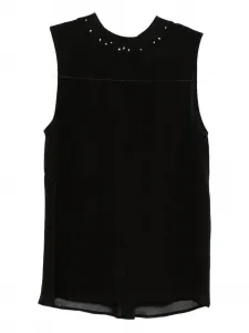 Украшенный топ без рукавов Forte Forte, черный