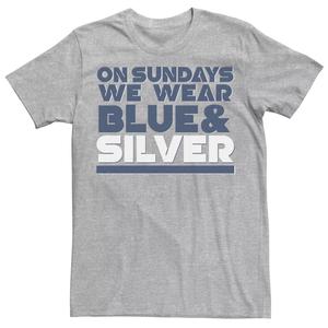 Мужская футболка с надписью «По воскресеньям мы носим синюю и серебряную» Licensed Character