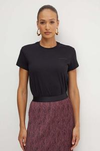 Хлопковая футболка Patrizia Pepe, черный