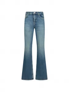 Расклешенные джинсы со стоун-вош обработкой Liu Jo, синий