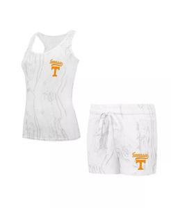 Женский комплект из кварцевой майки и шорт Tennessee Volunteers Concepts Sport, белый