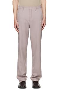 Dries Van Noten Фиолетовые шерстяные брюки