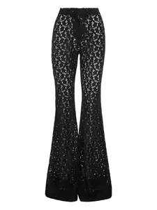 Расклешенные кружевные брюки Ana Radu, черный