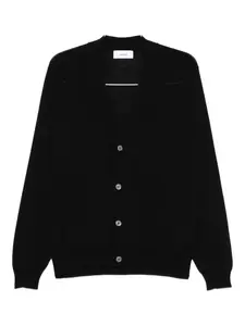 Шерстяной кардиган с пуговицами спереди Lardini, черный