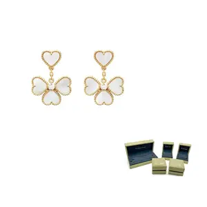 Серьги Mother Of Pearl золотые Van Cleef & Arpels