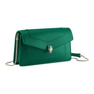 BVLGARI Сумка через плечо Serpenti Forever из телячьей кожи, женская, зеленая