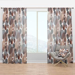 Занавеска с узором Designart XIII, коричневый