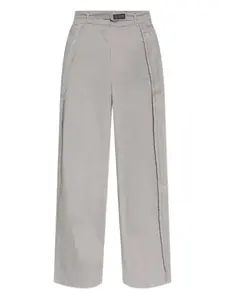 Полосатые брюки с бахромой из коллаборации с Mercedes Adidas, серый