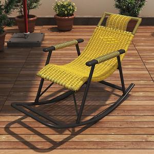 Садовое плетеное кресло-качалка из искусственного ротанга для дома и дачи