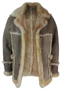 Бежевая зимняя куртка из овчины TruClothing