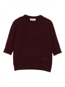 Вязаный топ с вышитым логотипом и круглым вырезом Pence, красный