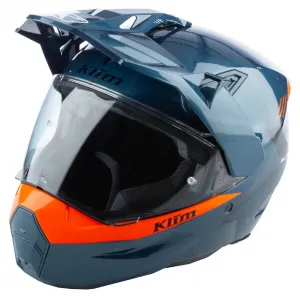 Внедорожный шлем X1 Alpha Concept Klim, глянцевый серо-голубой/оранжевый