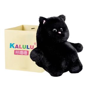 Мягкий и милый плюшевый котенок Meowth Cub, пухленькая кошачья игрушка, высота 37см Click, черный