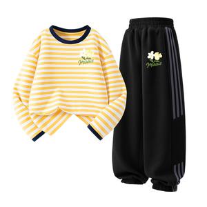 Детская повседневная спортивная одежда Disney, желтый