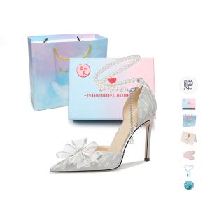 Be good Туфли Slim Heel High Heels Women's Silver Gift Box Set