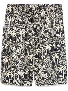 Шорты-бермуды с графическим принтом Laneus, черный