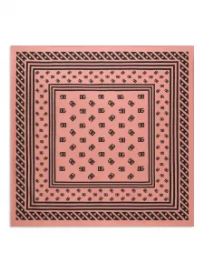 Шарф с монограммой Dolce & Gabbana, розовый