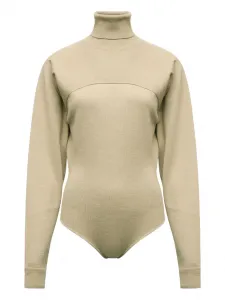 Боди с высоким воротником MM6 Maison Margiela, нейтральный