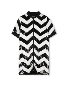 Детское платье для девочки разноцветное с короткими рукавами Karl Lagerfeld Kids