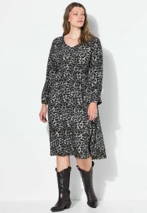 Платье Studio Untold MIDI A-LINIE LEO ELASTISCHE TAILLE, Stone Grey/Grey