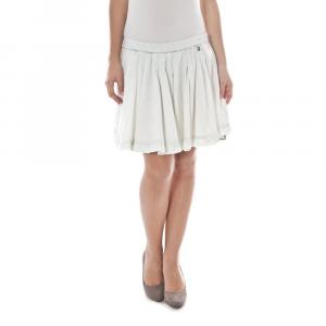 Белая хлопковая юбка John Galliano