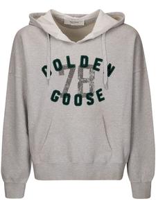 Golden Goose худи с вышитым логотипом, серый