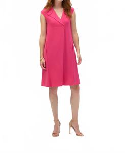 Платье-трапеция с V-образным вырезом и короткими рукавами в цвете герани Joseph Ribkoff, Geranium