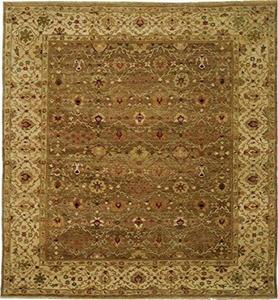 Ковер-дорожка SAFAVIEH, 77 x 305 см, Old World Collection, Green & Ivory, ручной работы, традиционный восточный из шерсти, идеален для помещений с высокой проходимостью в гостиной, спальне (OW130A)