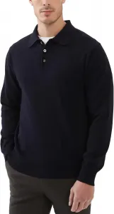 Мужской хлопковый поло свитер с длинными рукавами Kallspin