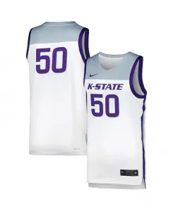 Мужская и женская белая баскетбольная майка Kansas State Wildcats Nike