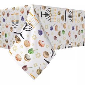 Квадратная скатерть, 100% полиэстер, 60x60 дюймов, Candelabrum Cartoon.