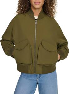Levi's Женская облегченная короткая куртка-бомбер, Army Green