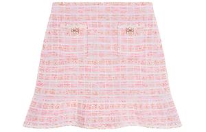 Автопортрет Повседневная Короткая Юбка Женская Красная и Розовая Клетка Self-portrait