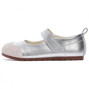 DAPHNE Мэри Джейн туфли на низком каблуке женские серебристые, цвет Silver