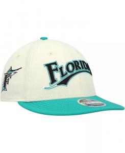 Мужская низкопрофильная шляпа Snapback 9FIFTY с фетровым кремом Florida Marlins New Era, слоновая кость/кремовый