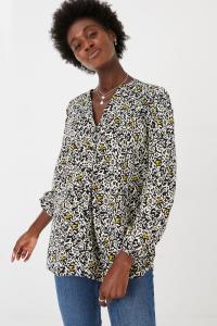 Моно-топ на крючках FatFace Betty с цветочным принтом Fat Face, черный