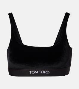 Бюстье из бархата Tom Ford, черный
