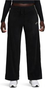 Женские спортивные флисовые удобные широкие брюки со средней посадкой Nike, Black/College Grey