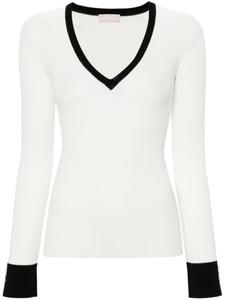 Джемпер в рубчик с контрастной отделкой LIU JO, белый